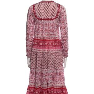 Matta Red and White Long Sleeve Dress